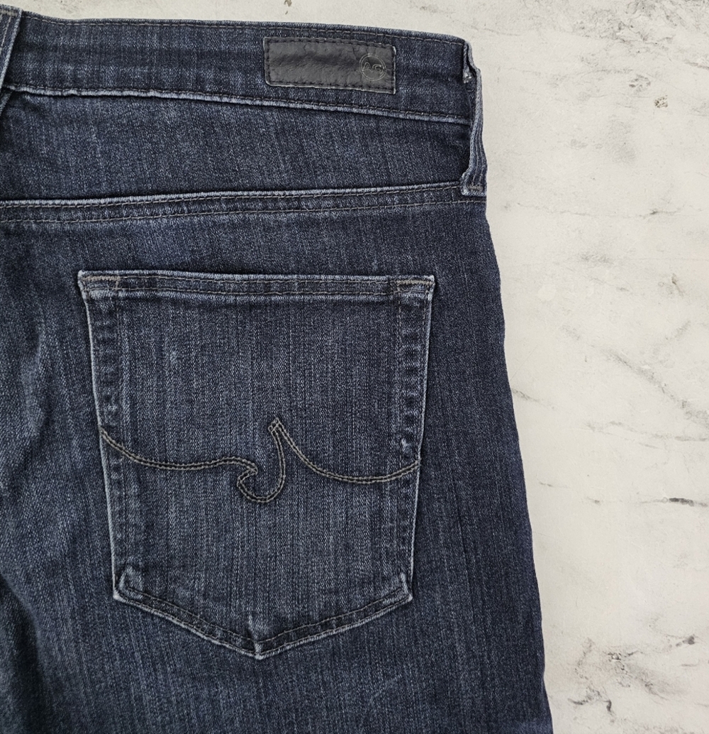 Ag Adriano Goldschmied The Farrah Skinny High Rise Dark Blue Jeans 30 Preowned - Picture 7 of 9